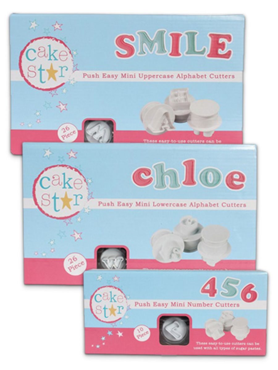 PUSH EASY CUTTERS - MINI ALPHABET AND NUMBERS SET