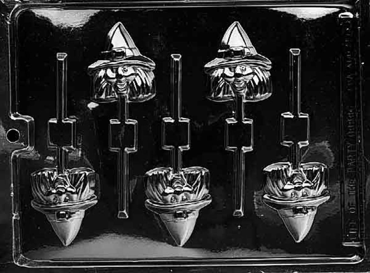 WITCH HEAD LOLLY CHOCOLATE MOULD