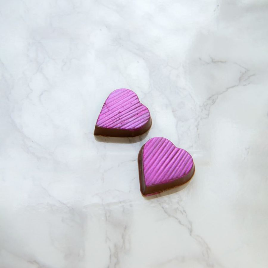 Striped Mini Heart Chocolate Mould