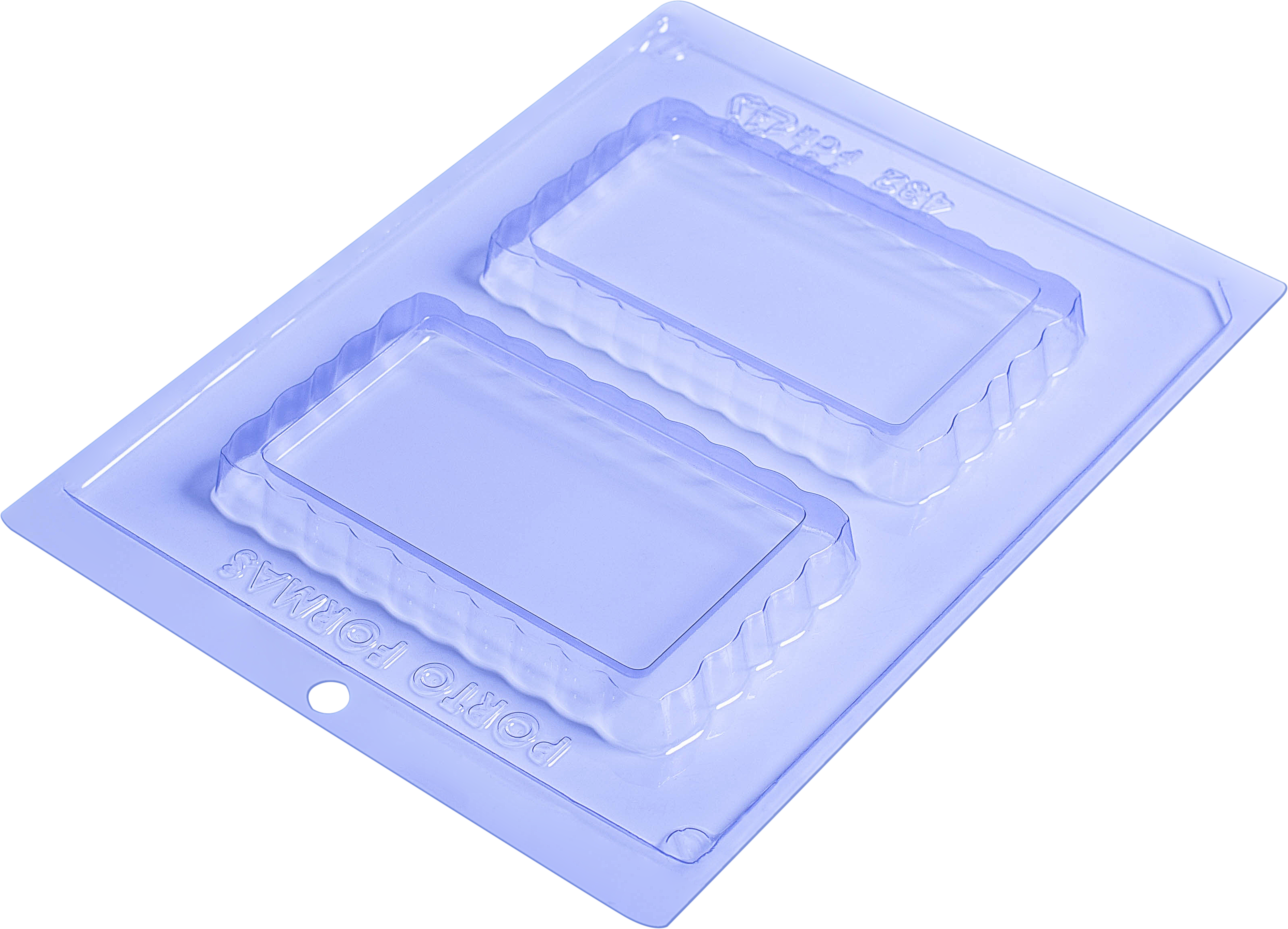 Scalloped Edge Rectangle Frame Chocolate Mould