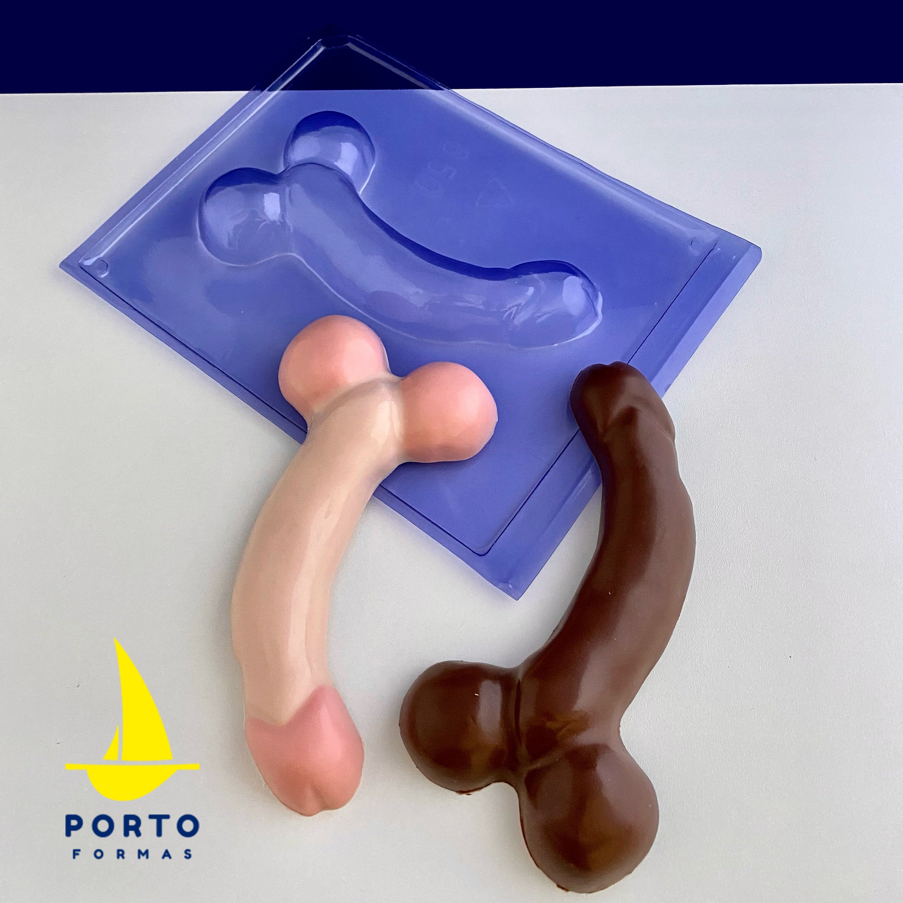 CURVED PENIS Simple Chocolate Mould - PFM 650