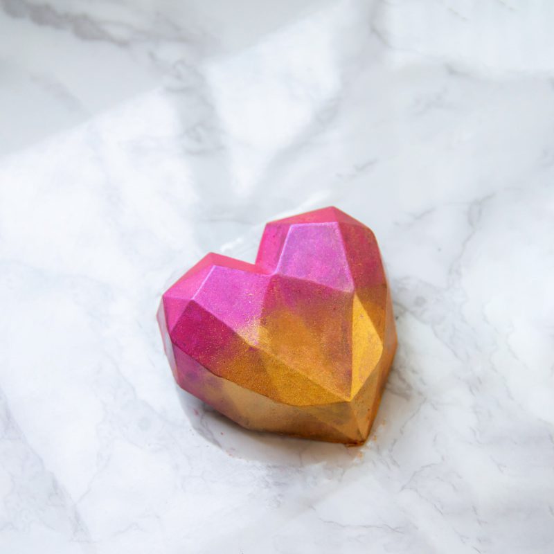 Geometric Heart 4 cavity Diamond Heart Truffle