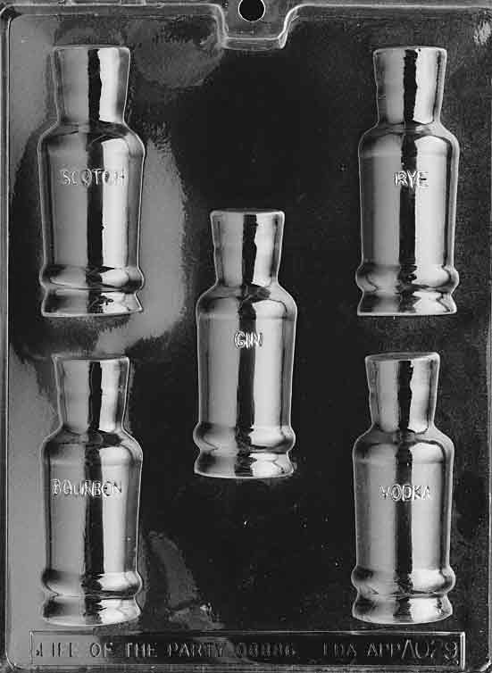Gin Bourbon Vodka Bottle Chocolate Mould