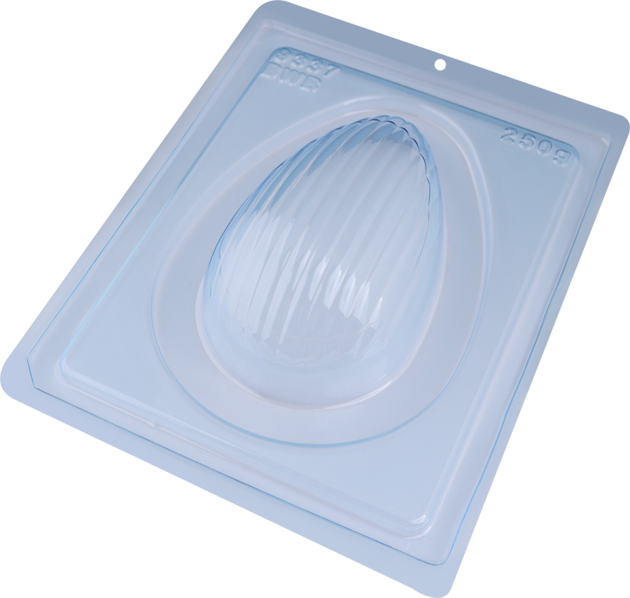 Waves Textured Easter Egg 250g - 3 part choc mould BWB 9337