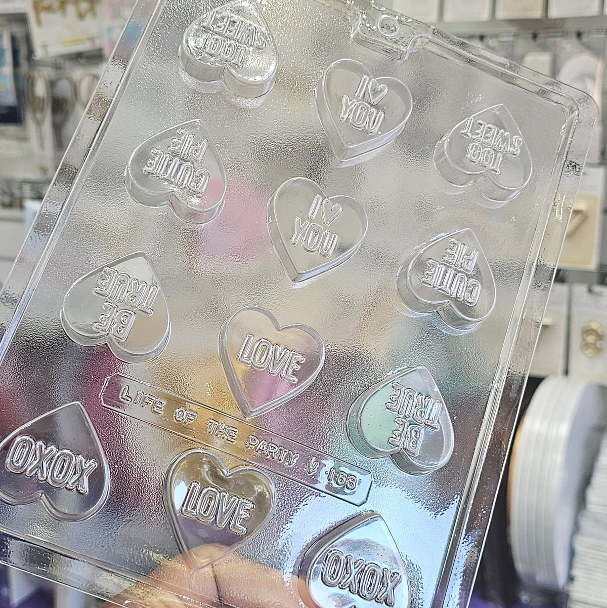Bitesize Candy Heart Sayings Chocolate Mould