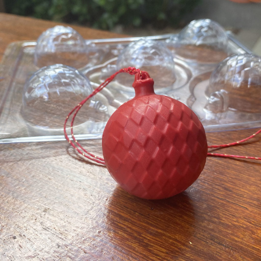 Patterned Christmas Bauble Chocolate Mould