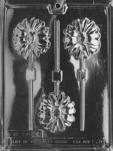 Long Stem Daisy Flower Lollipop Chocolate mould