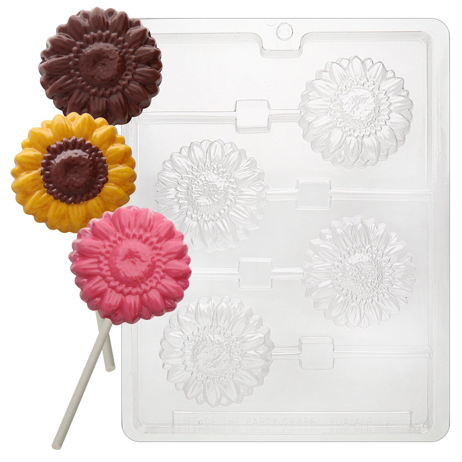 Sunflower Lollipop Chocolate Candy Mould