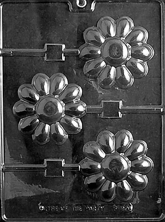 Large Daisy Lollipop Sucker Chocolate Candy Mould