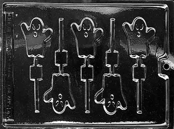 SMALL GHOST LOLLY CHOCOLATE MOULD