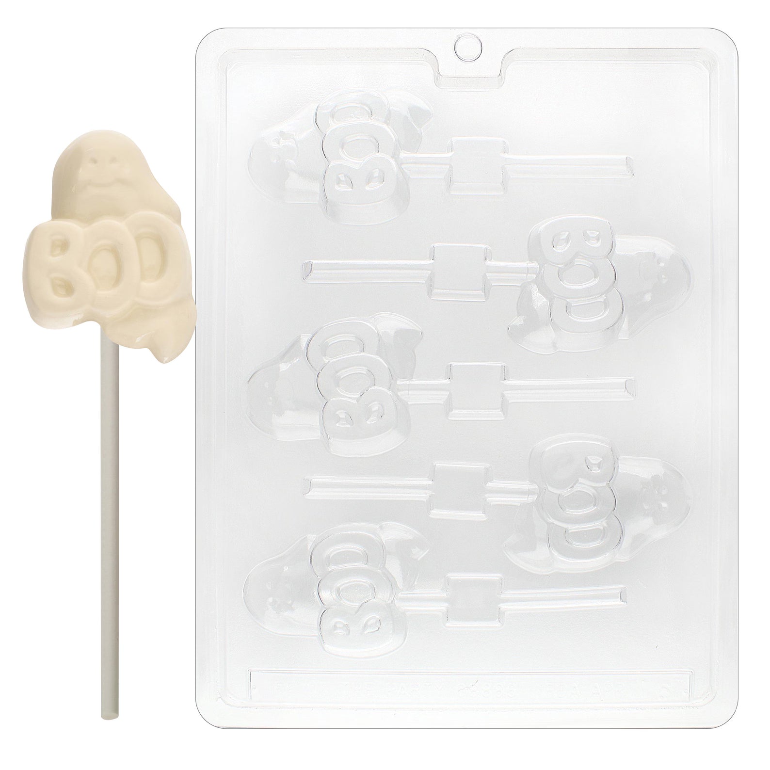 Halloween Boo Ghost Lollipop Chocolate Candy Mould