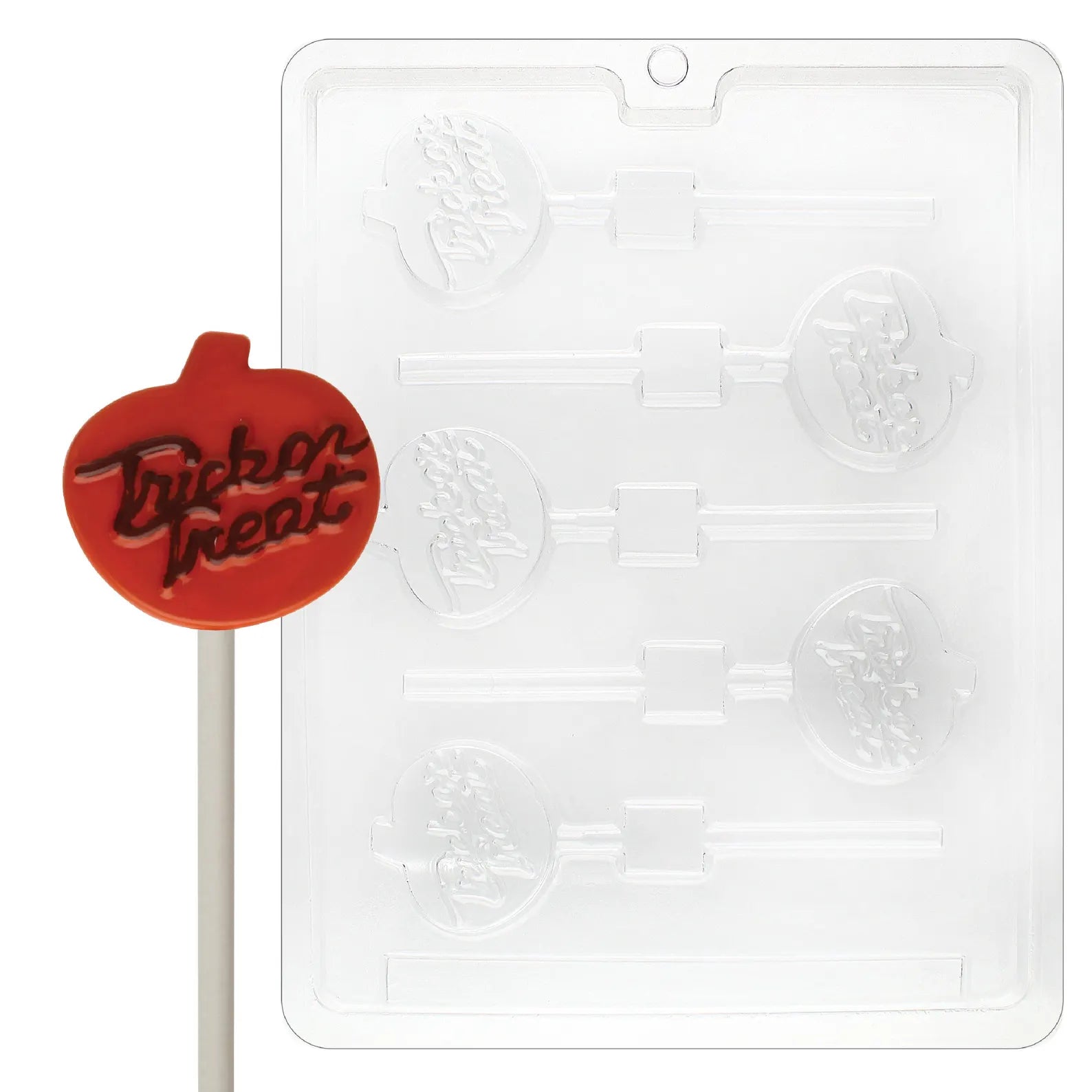 Halloween Trick or Treat Pumpkin Lollipop Chocolate Candy Mould