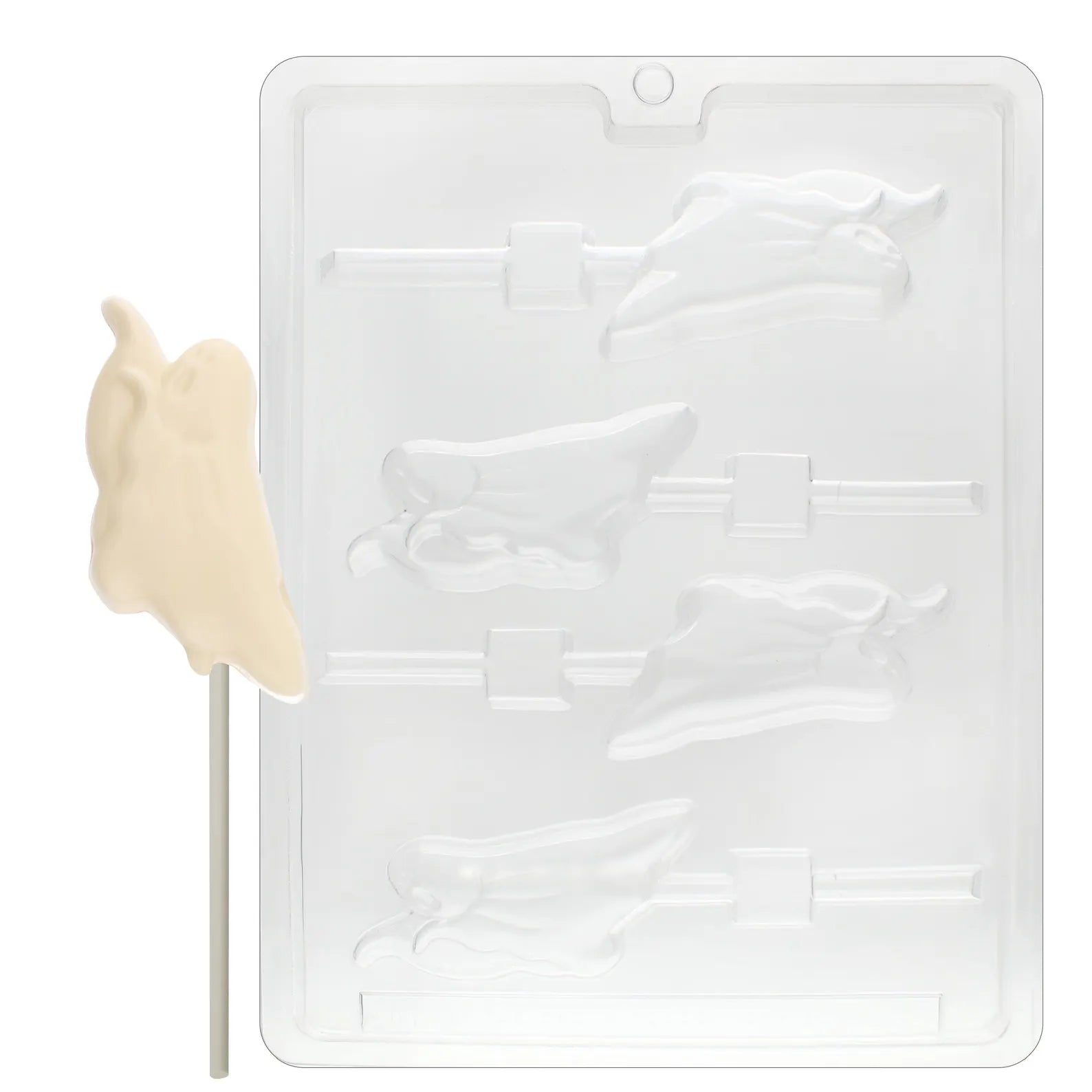 Halloween Ghost Lollipop Chocolate Candy Mould