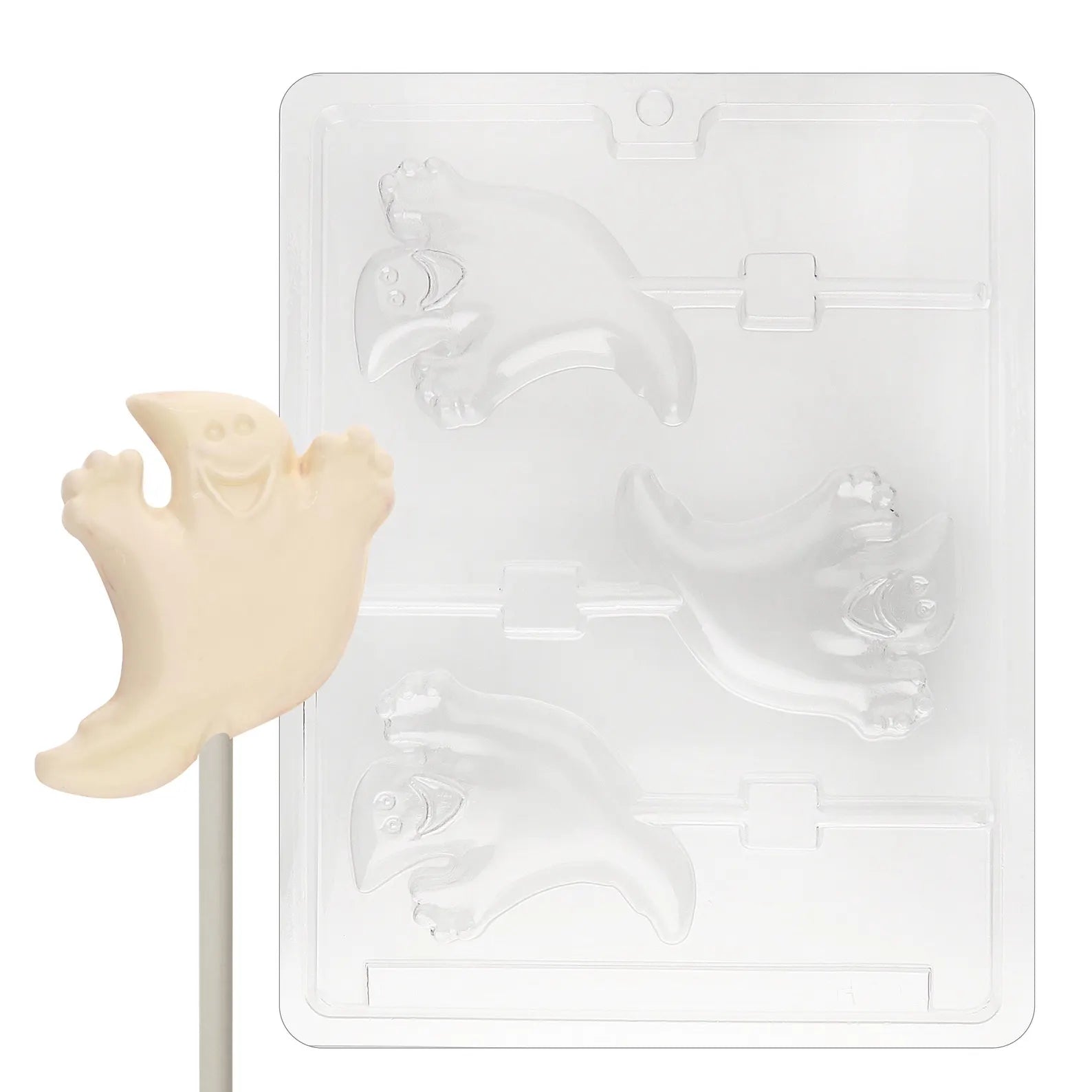 Halloween Happy Ghost Lollipop Chocolate Candy Mould