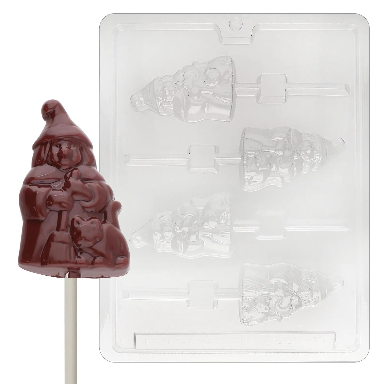 Halloween Cute Witch Lollipop Chocolate Candy Mould