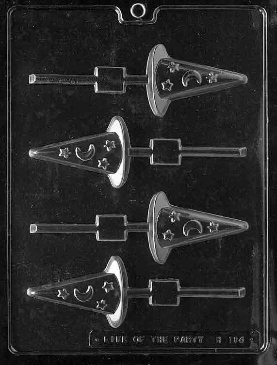 Halloween Witch's Hat Lollipop Chocolate Candy Mould