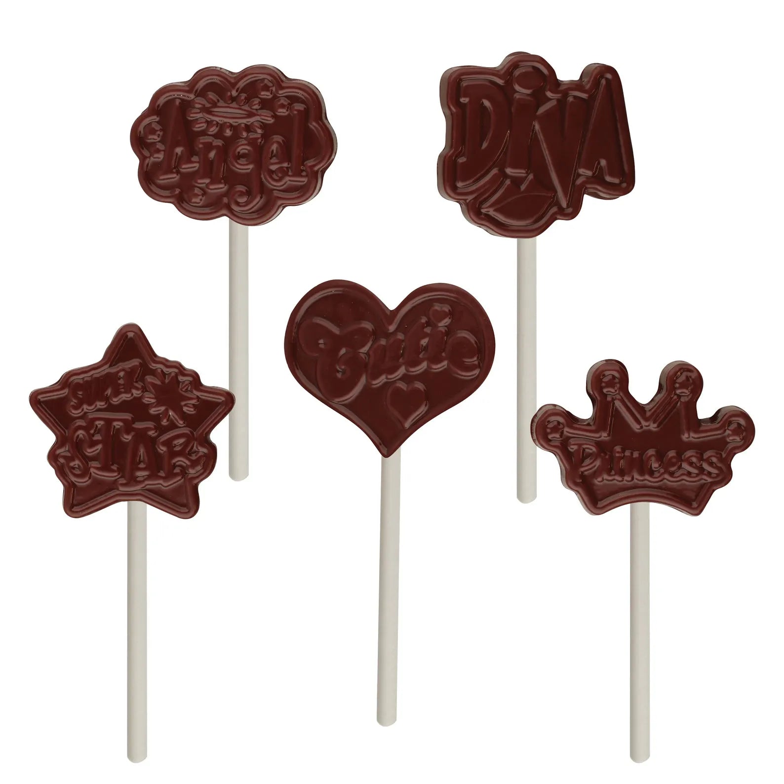 Girly Lollipop Diva Princess Chocolate Candy Mould