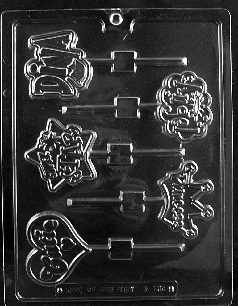 Girly Lollipop Diva Princess Chocolate Candy Mould