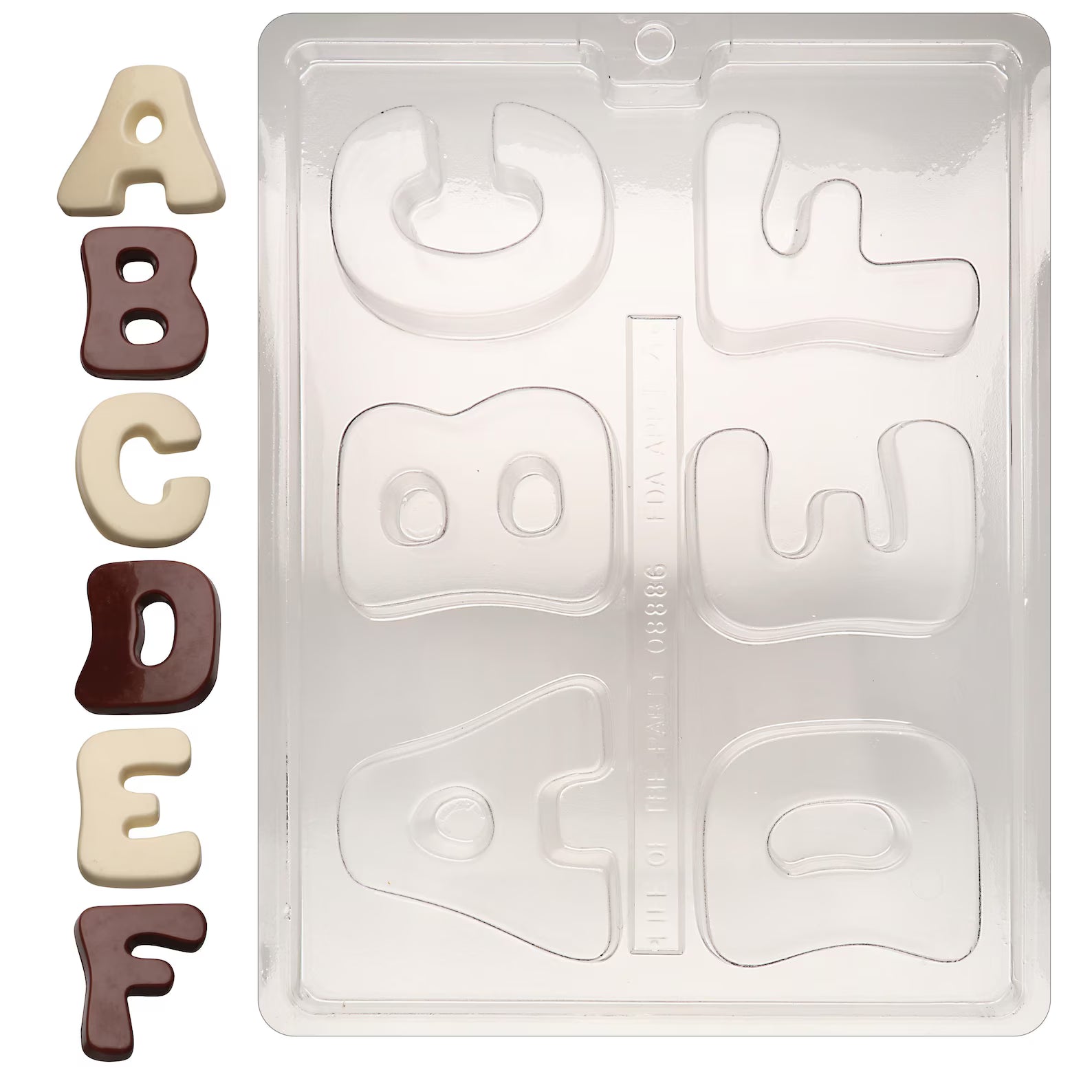 CHUNKY LETTERS AND STARS CHOCOLATE MOULD