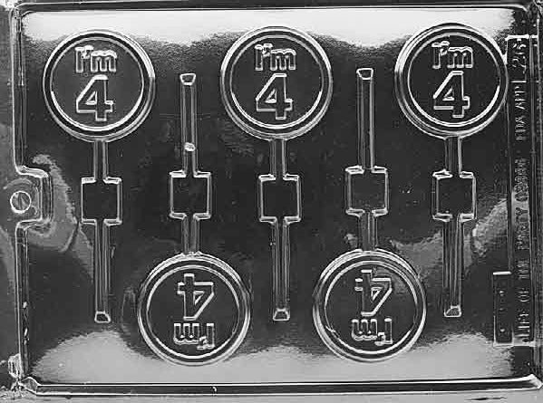 I AM 4 LOLLY CHOCOLATE MOULD