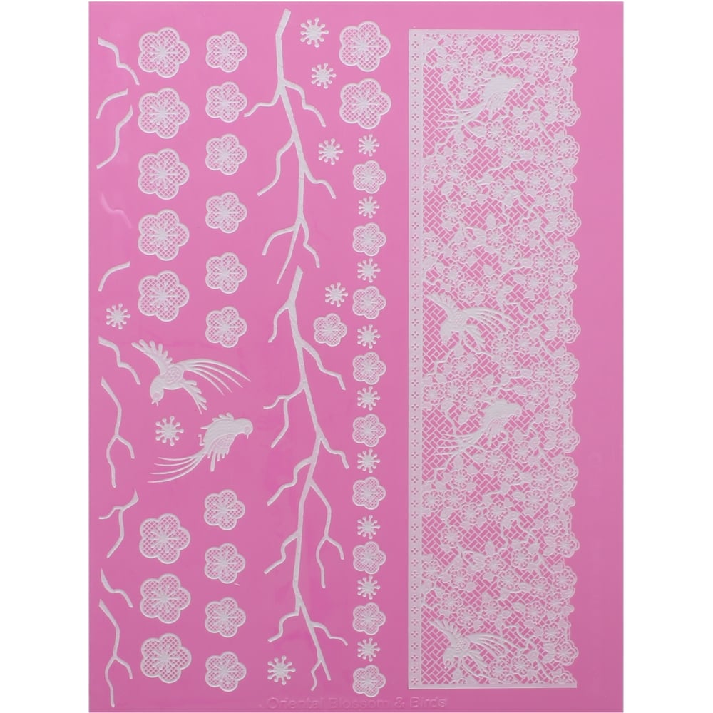 Oriental Blossom & Birds - 3D Large Lace Mat