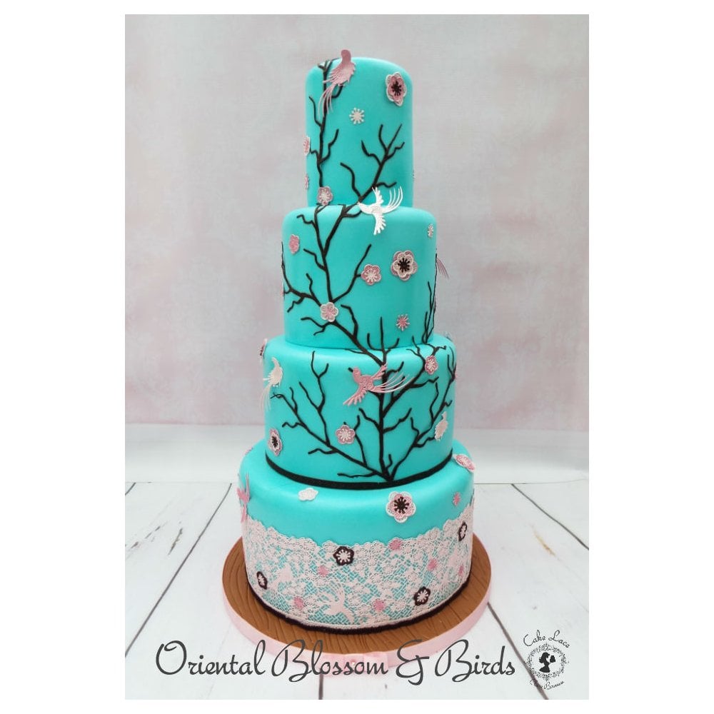 Oriental Blossom & Birds - 3D Large Lace Mat