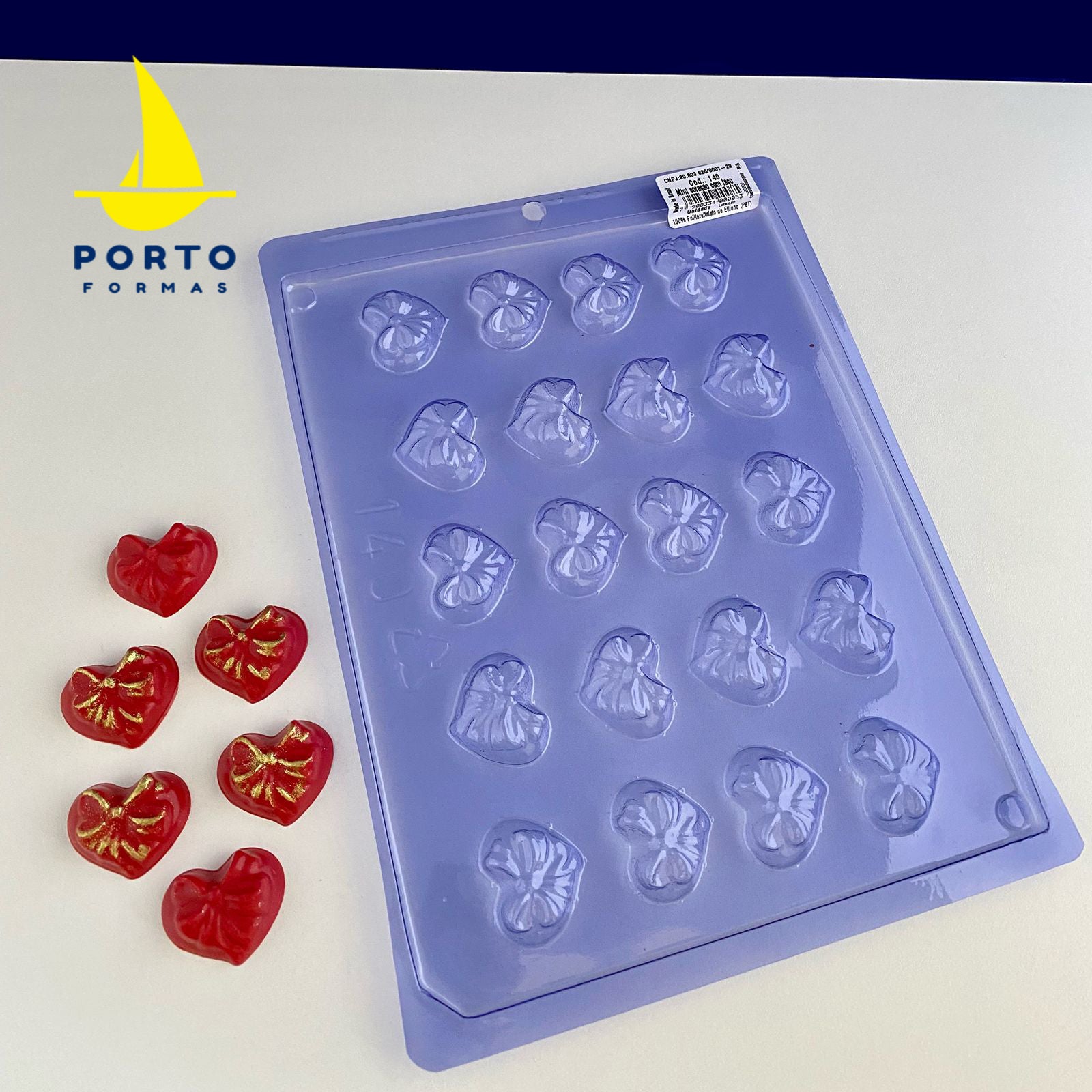 MINI HEART WITH BOW CHOCOLATE MOULD