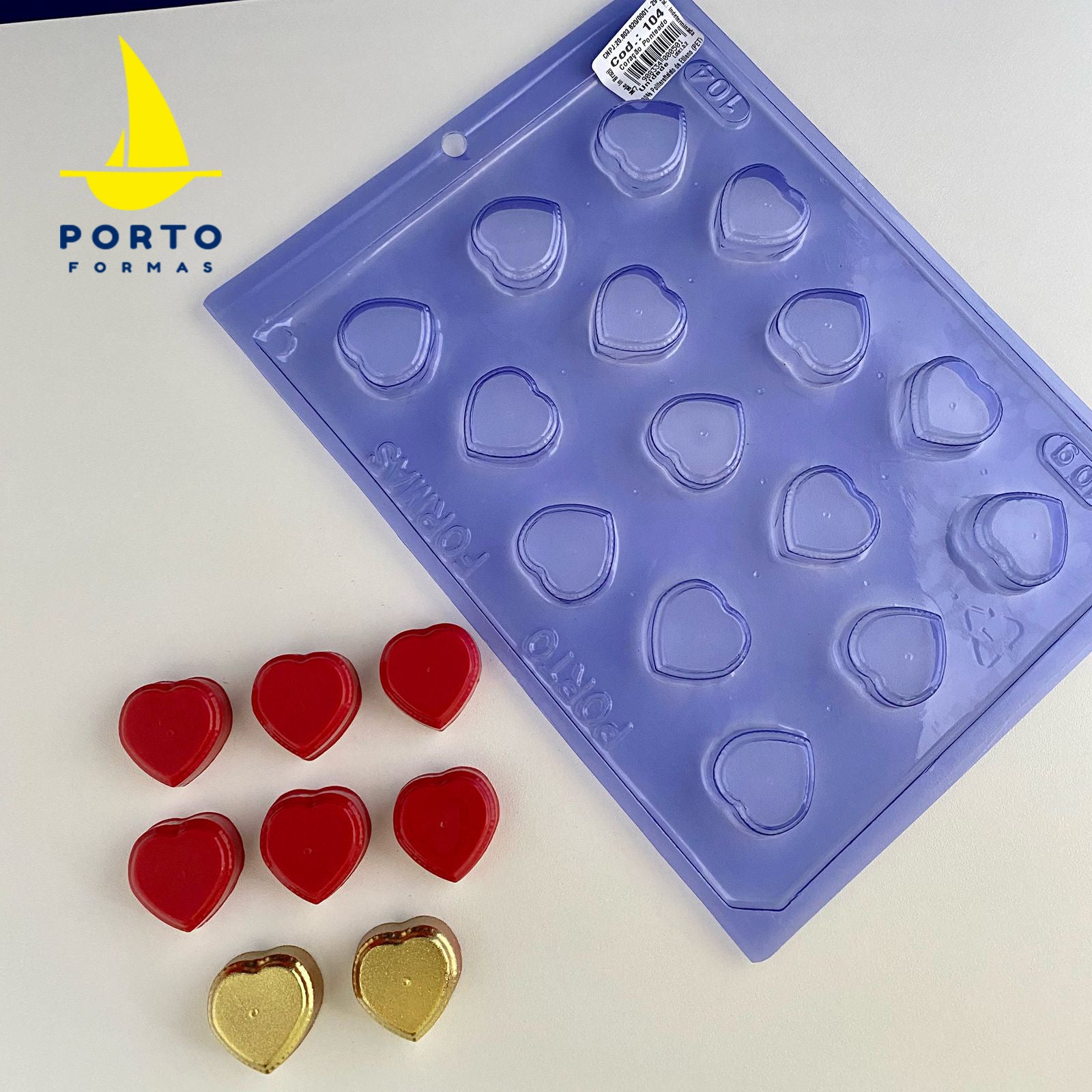 DOTTED HEART Chocolate Mould