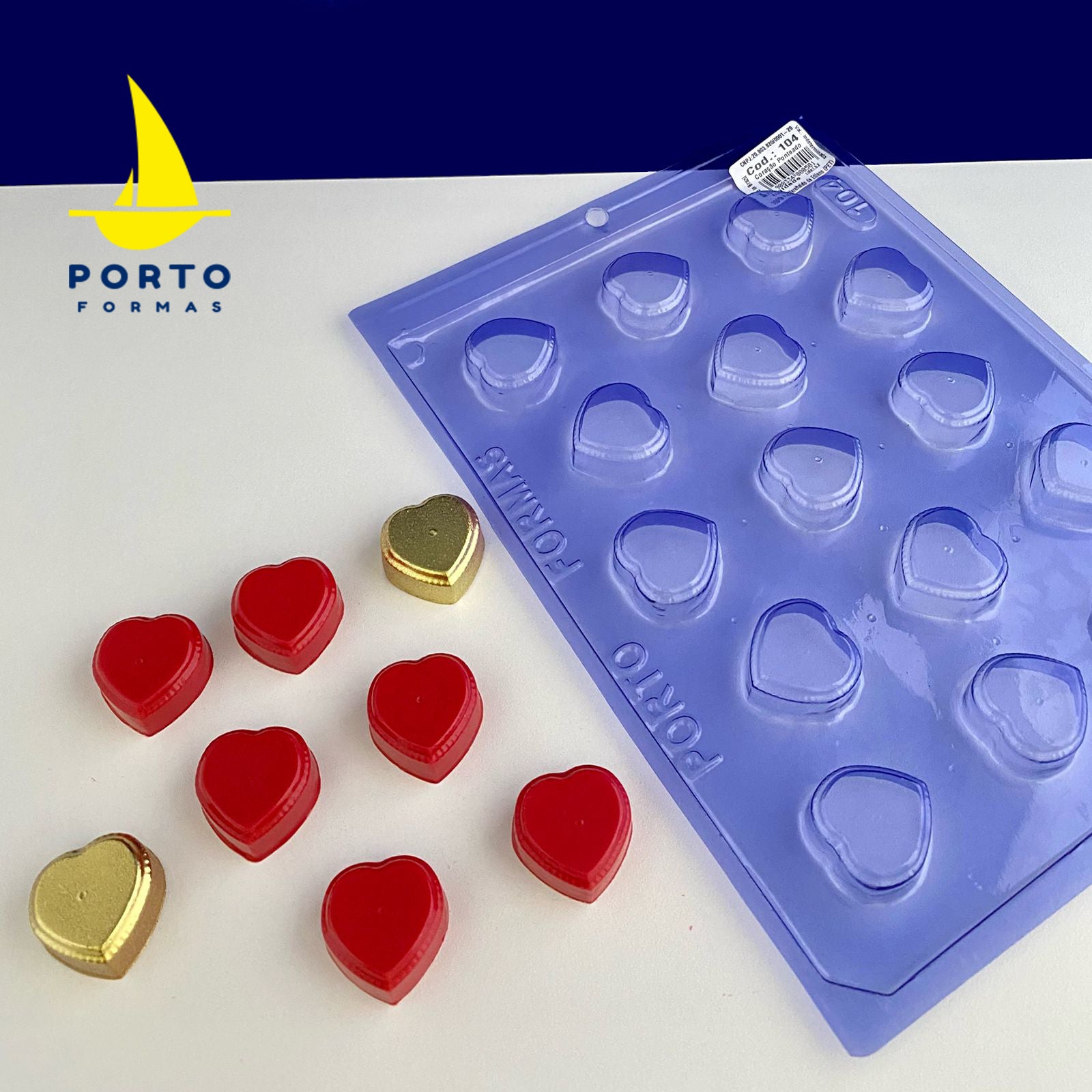 DOTTED HEART Chocolate Mould