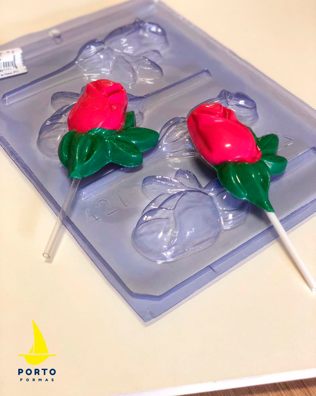ROSEBUD LOLLIPOP CHOCOLATE MOULD