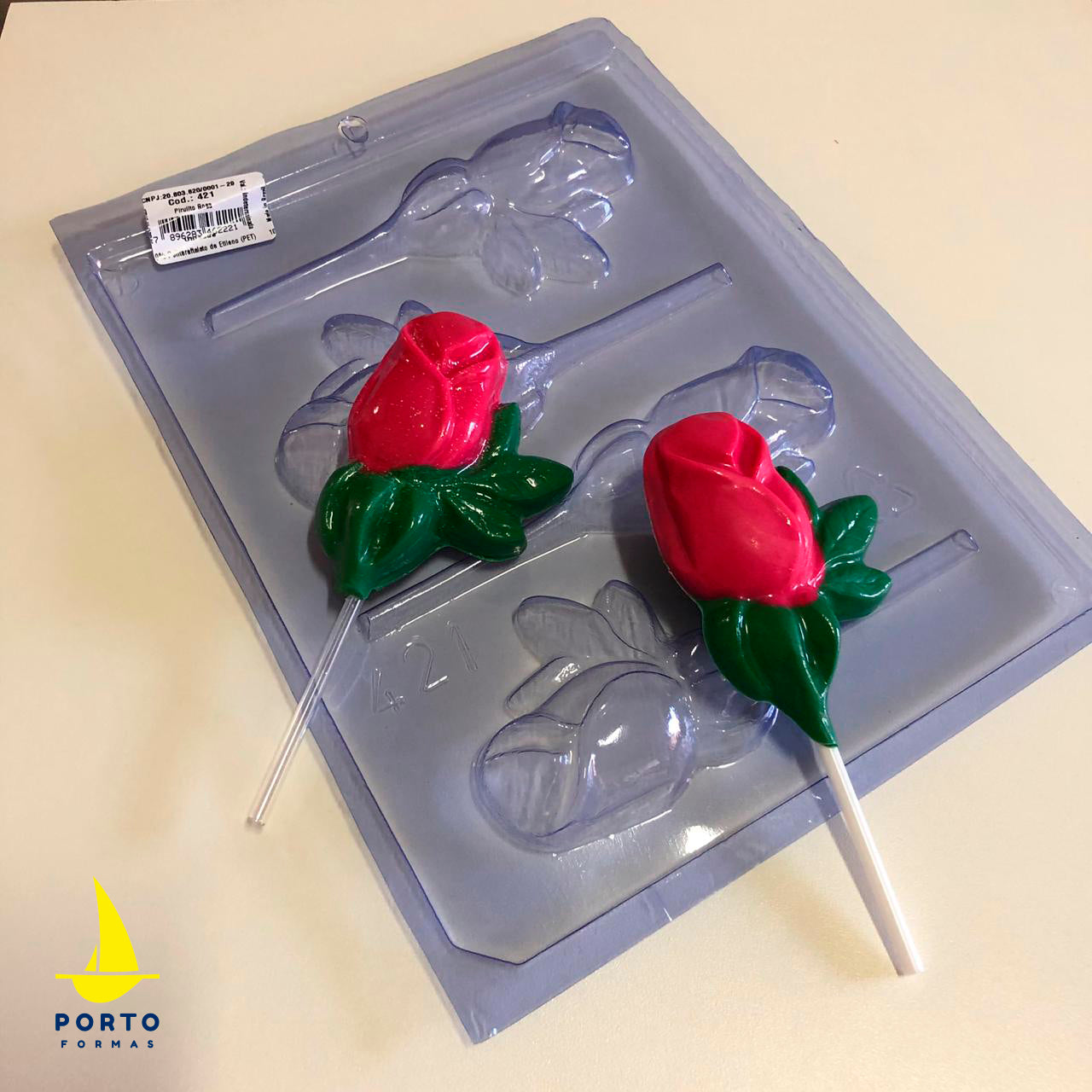 ROSEBUD LOLLIPOP CHOCOLATE MOULD