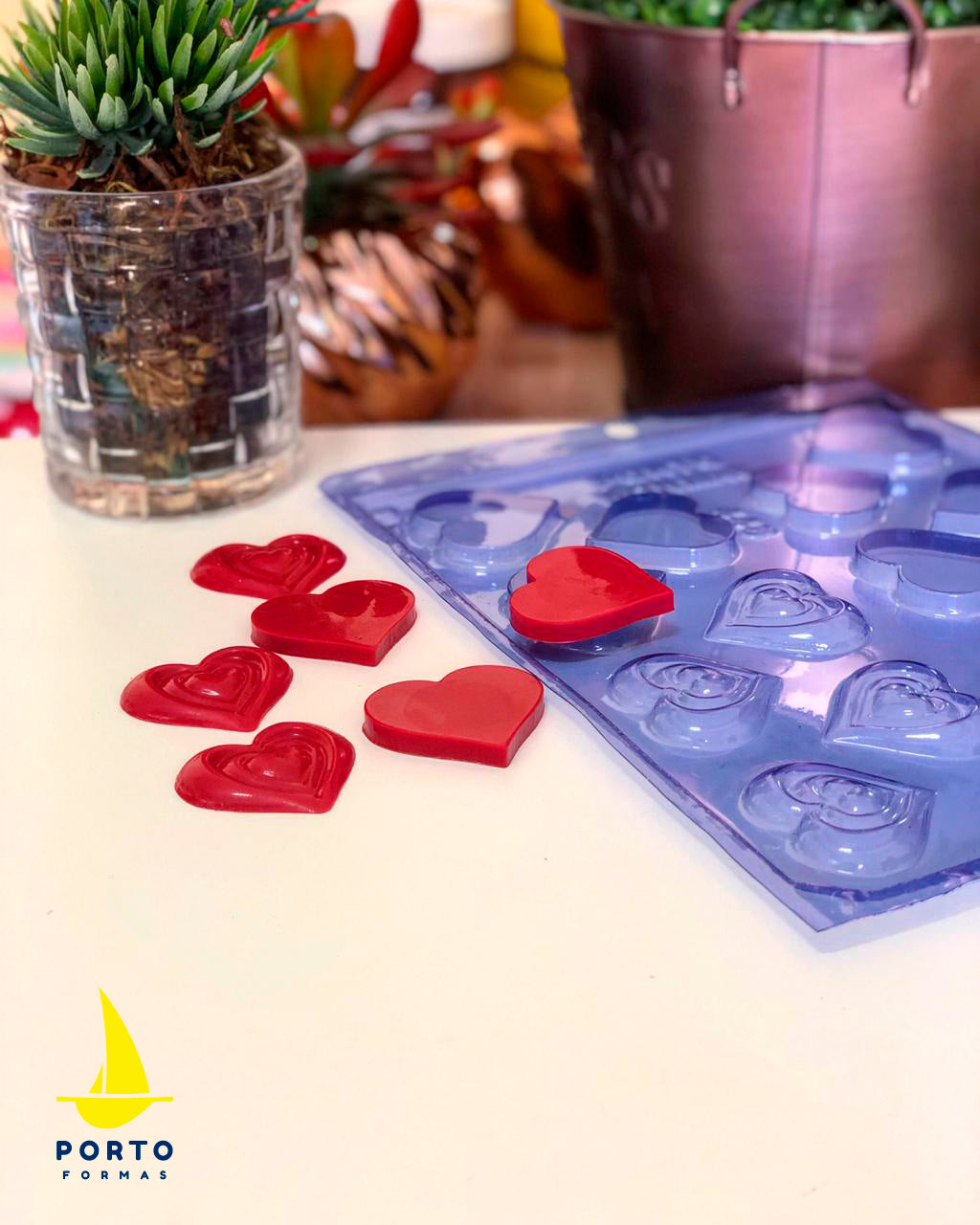 Heart Applique Chocolate Mould