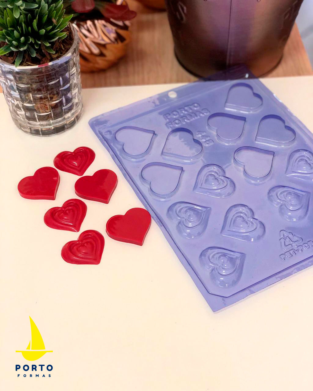Heart Applique Chocolate Mould