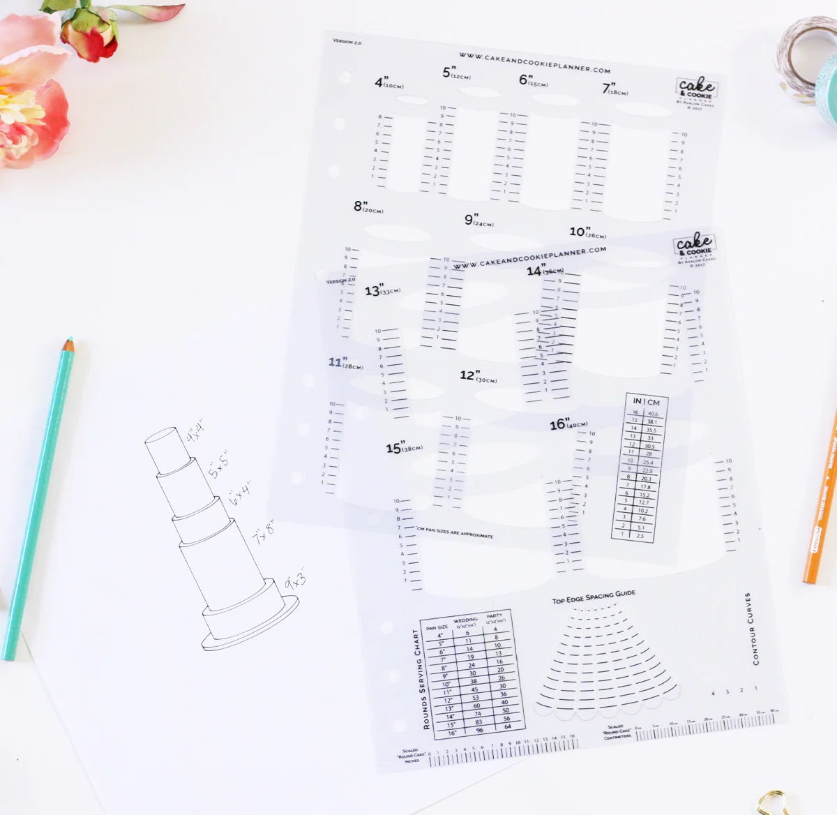 Round Cake Sketching Templates v 2.0