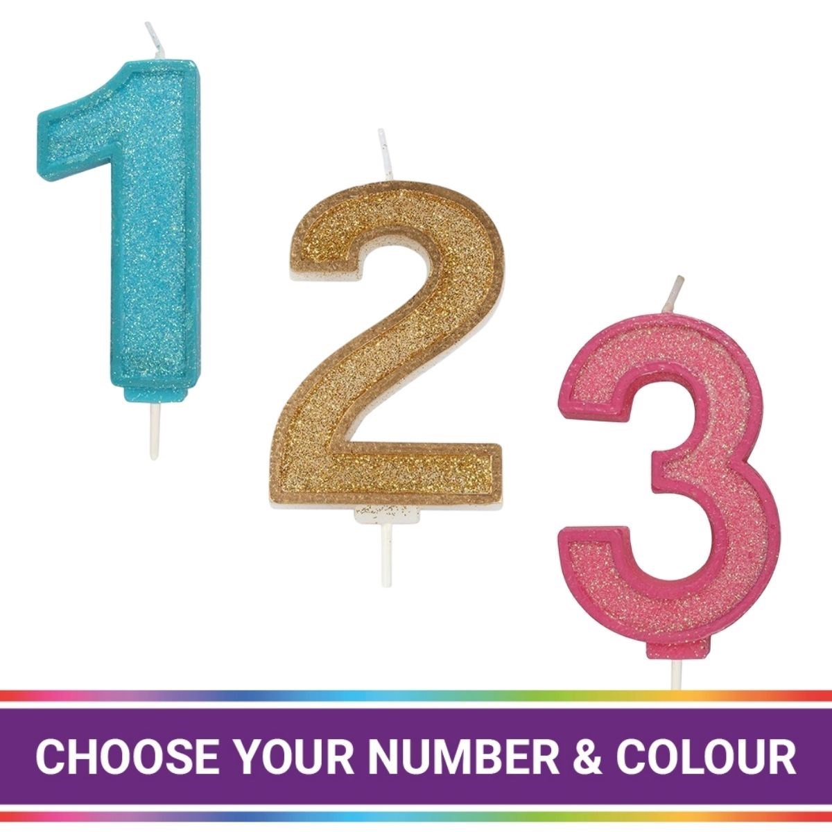 Sparkle Numeral Candles