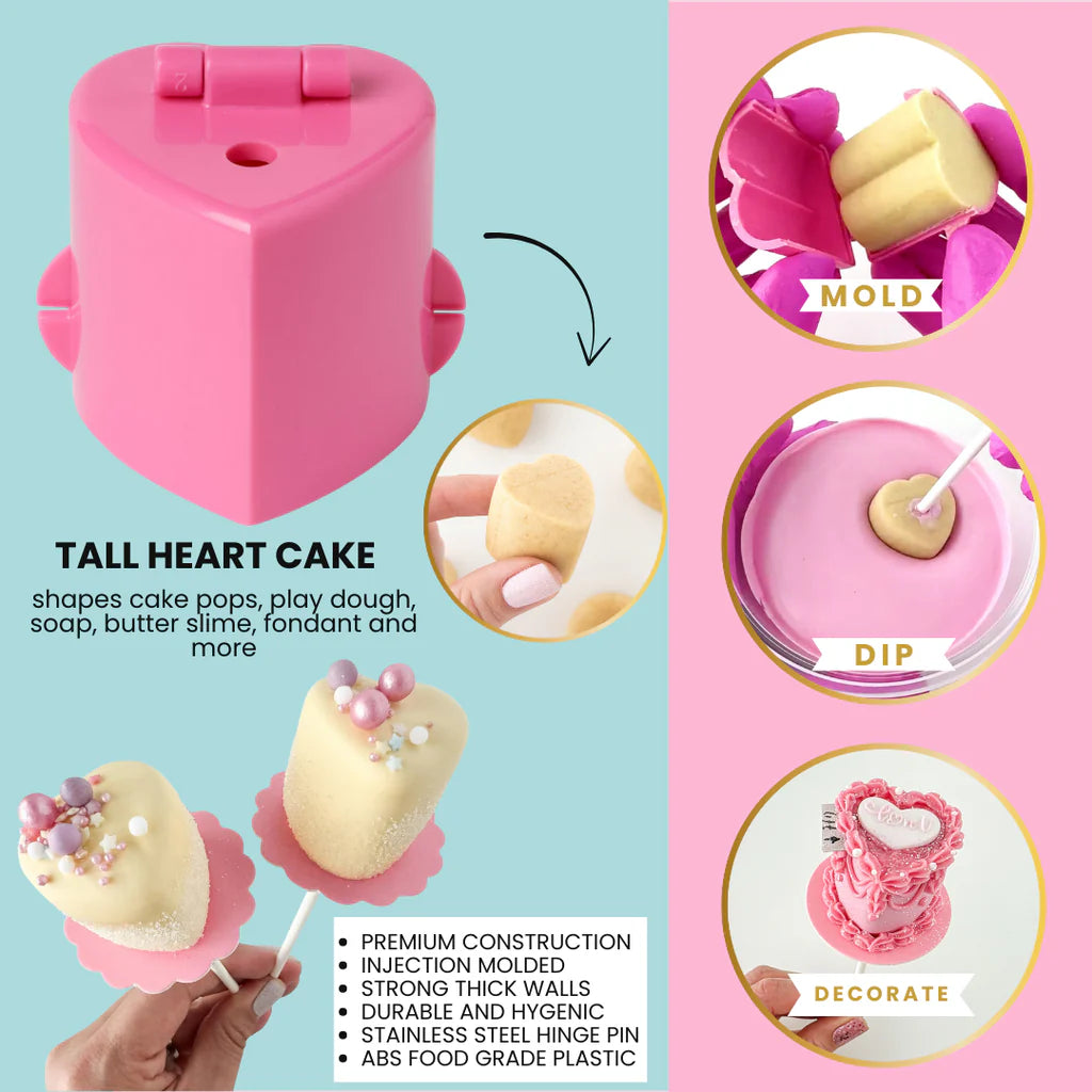 Tall Heart Cake Pop Mould