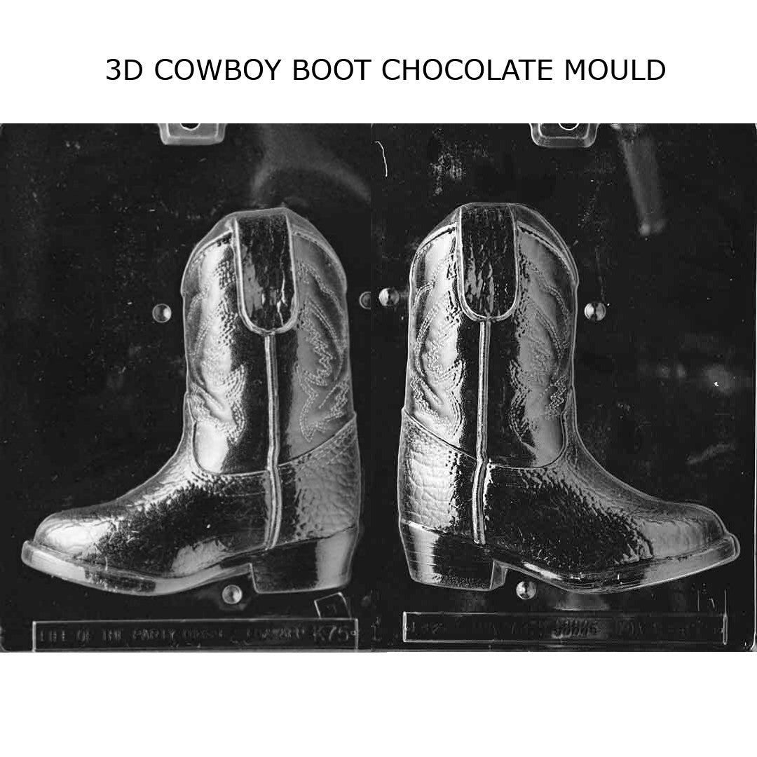 3D COWBOY BOOT CHOCOLATE MOULD