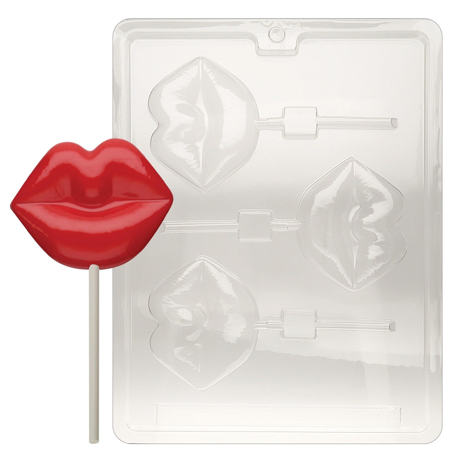 Large Lips Lollipop Chocolate Mould