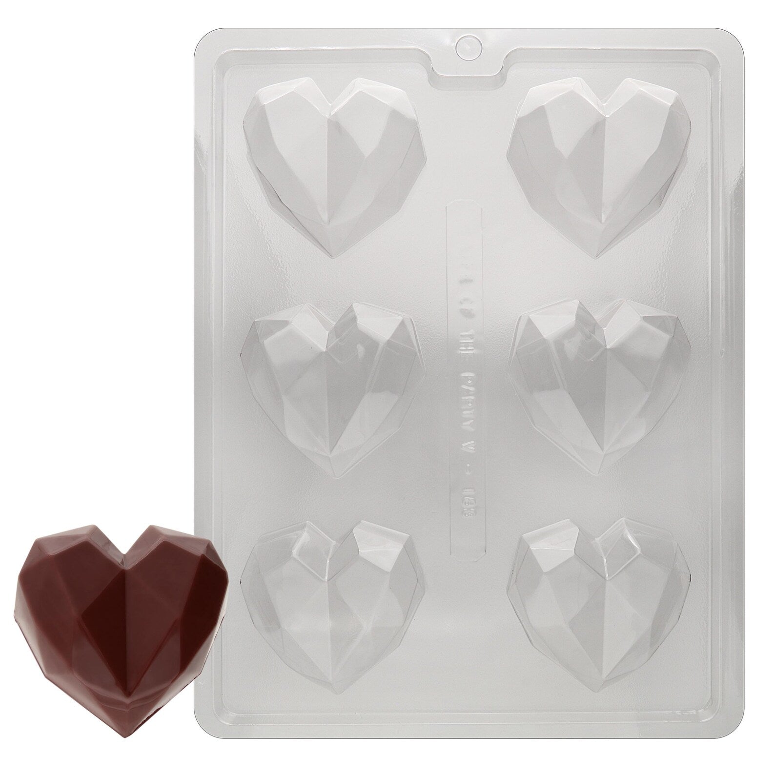 GEOMETRIC HEART FOR CHOCOLATE BOMBS MOULD