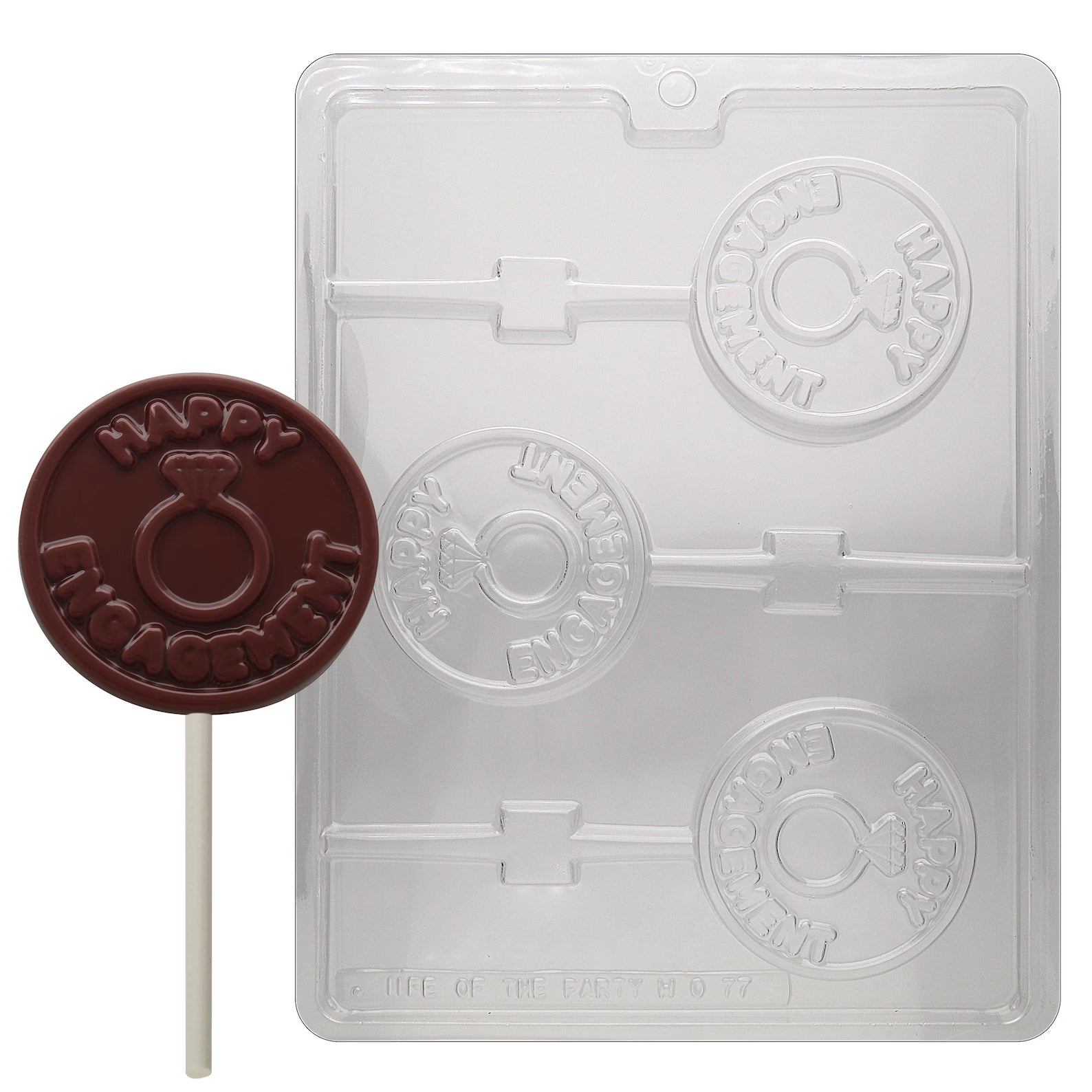 Happy Engagement Chocolate Lolly Mould