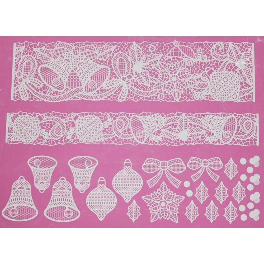 Bells And Bows - 3D Large Lace Mat