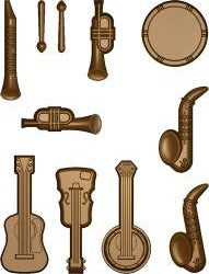 Musical Instruments Chocolate Mould