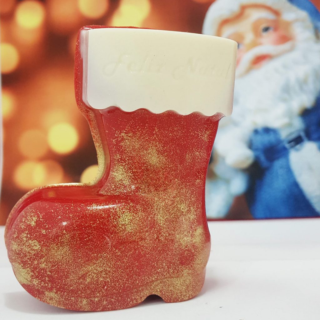 santa boot smash cocolate mould