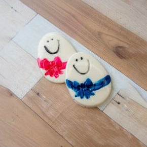 smiley egg with bow - Easter mould