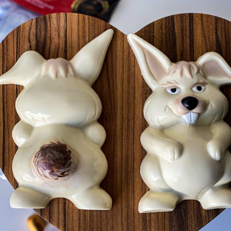 Pregnant Rabbit Front & Back Chocolate Mould