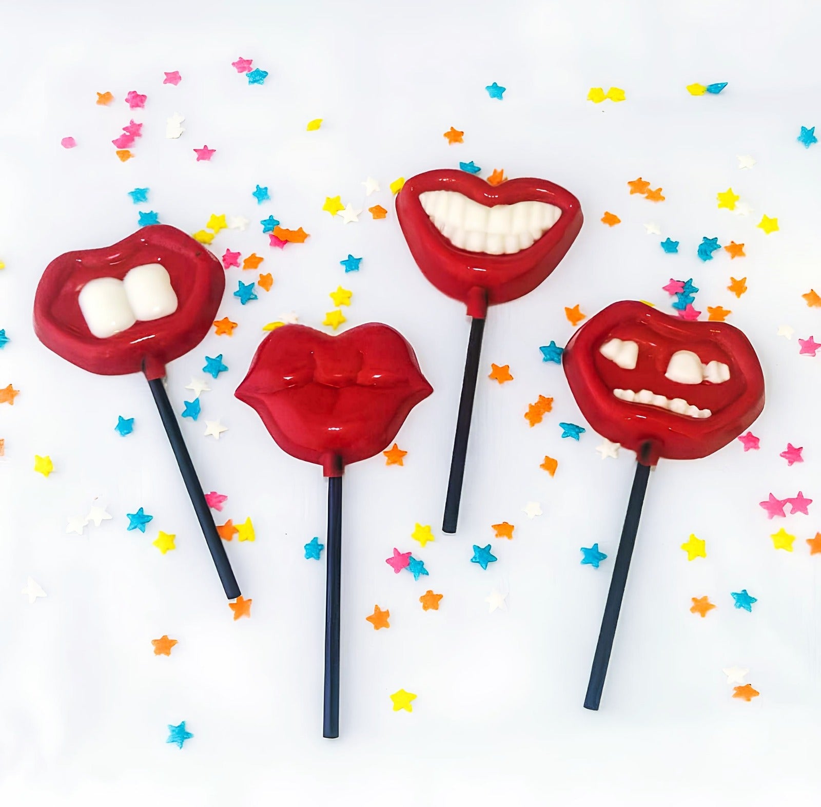 Dracula / Fangs Lips Mouth Chocolate Lollipop Mould