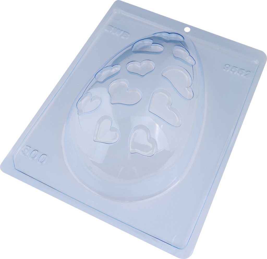 Hollow Easter Egg with Hearts 500g Chocolate Mould