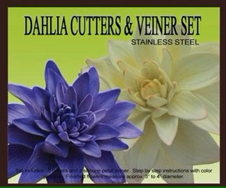 DAHLIA GUMPASTE CUTTER AND VEINER SET