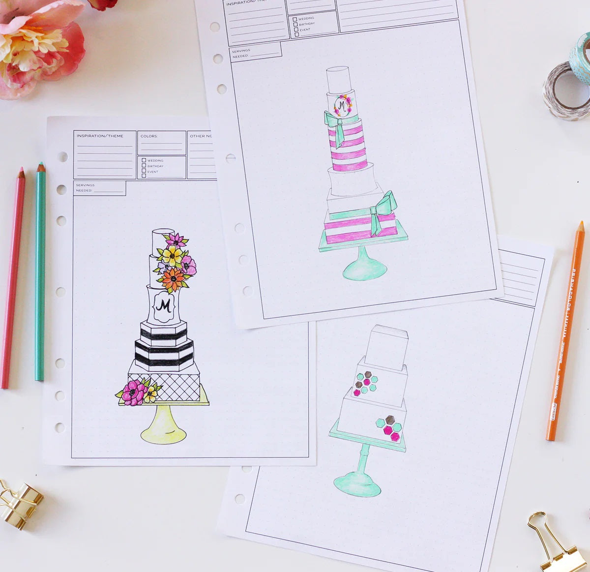 Round Cake Sketching Templates v 2.0