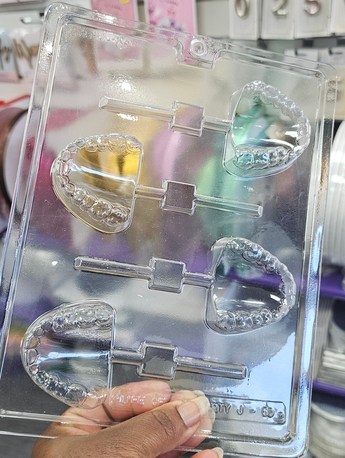 False Teeth Denture Chocolate Candy Lolly Mould